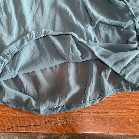 Monoreno for Anthropologie Sheer Tunic Tank Dress Women’s Blue Pockets Sz Large - Picture 9 of 12